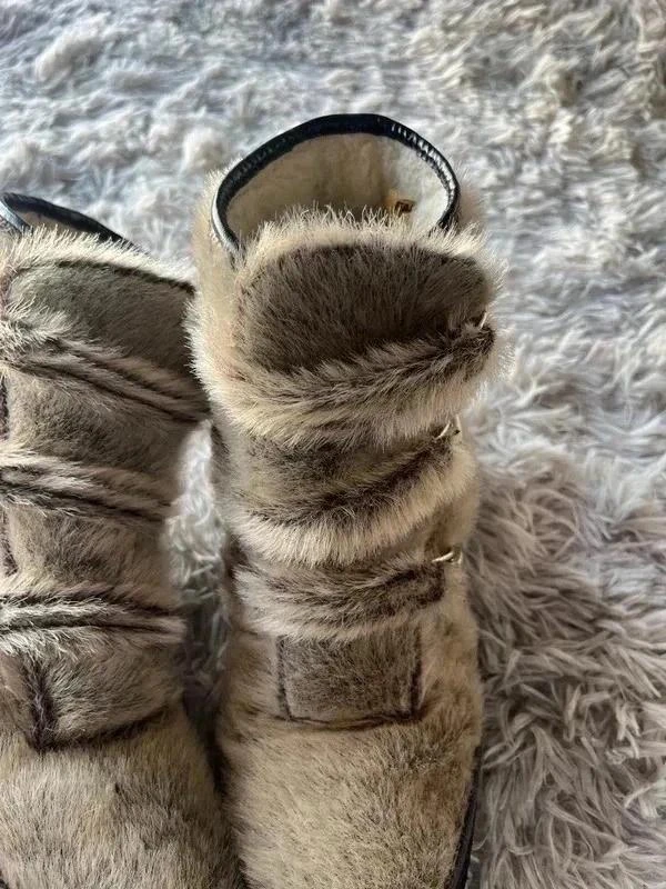 Vintage Womens faux fur Hiker Boots Size 37 – photo 5